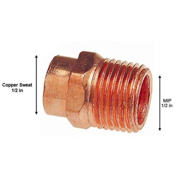 Everbilt 1/2 in. Copper Cup x MIP Male Pressure Adapter (10-Pack) (3)