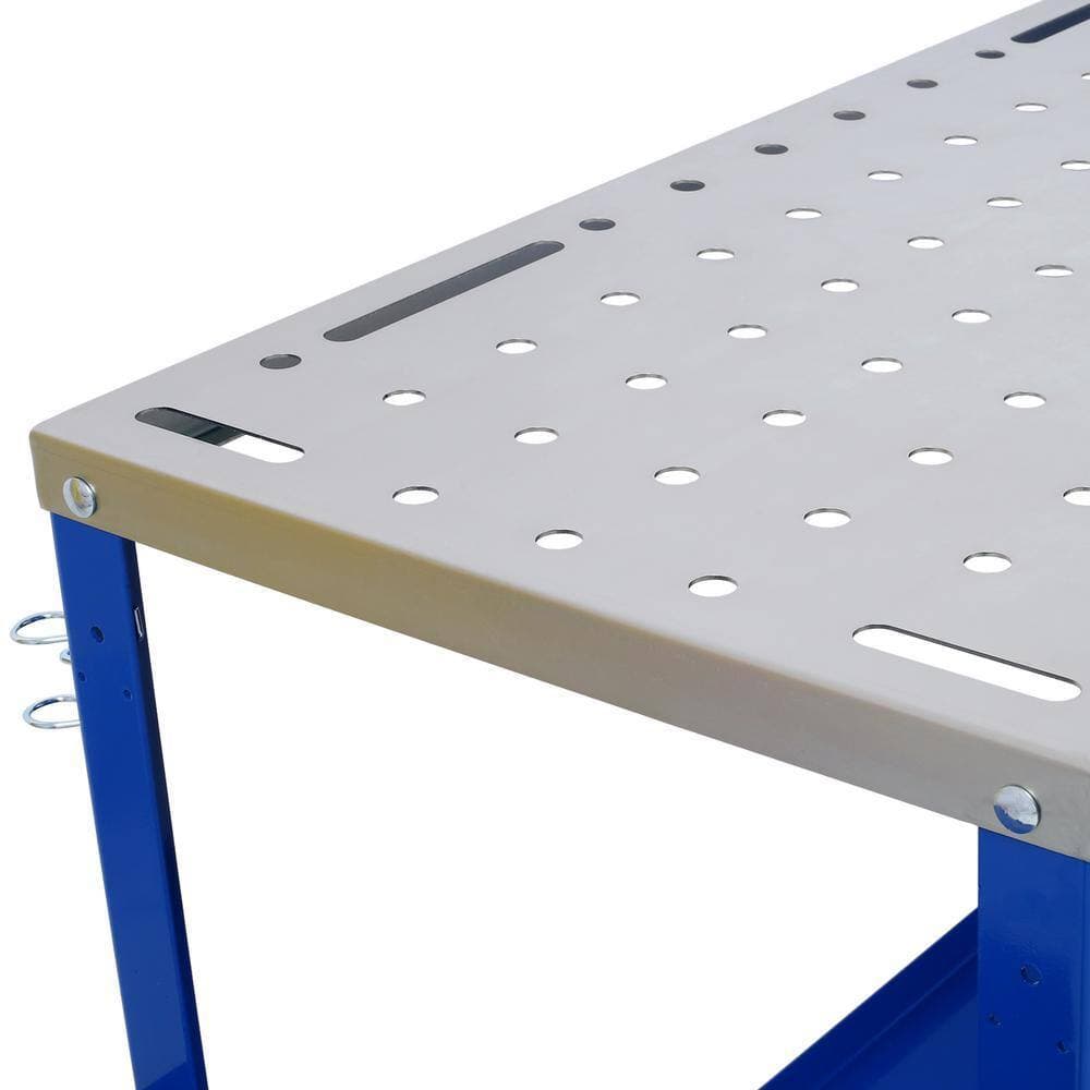 Huluwat 1200 lbs. Steel Welding Hand Truck with Braking Lockable Casters, Tool Slots, Fixture Holes, Tool Tray (3)
