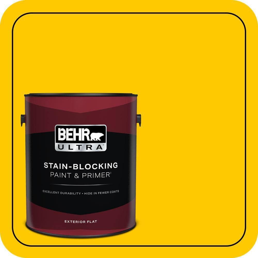 BEHR ULTRA 1 gal. #S-G-380 Sunny Summer Flat Exterior Paint & Primer
