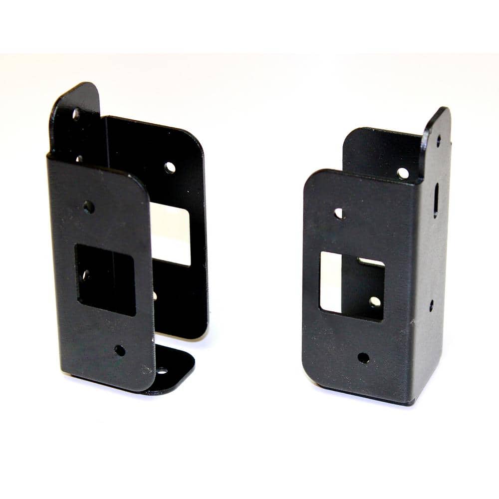 Slipfence Black Aluminum Fence Bracket Kit (6-Pack)