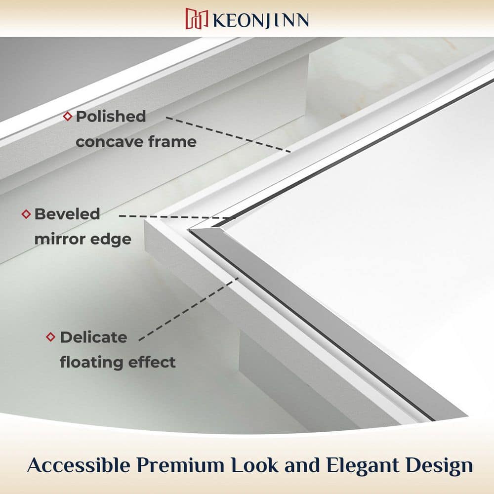 TETOTE 40 in. W 30 in. H Aluminum Framed Recessed/Surface Mount Medicine Cabinet with Mirror (3)