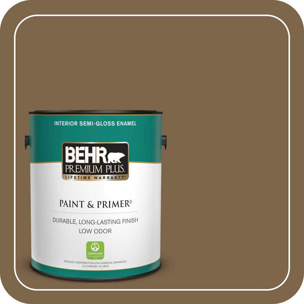 BEHR PREMIUM PLUS 1 gal. #PPU4-19 Arts and Crafts Semi-Gloss Enamel Low Odor Interior Paint & Primer