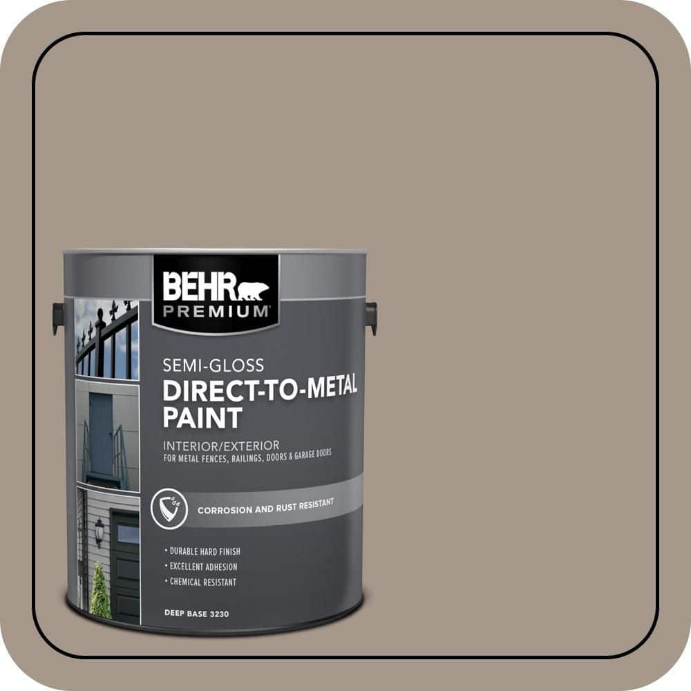 BEHR PREMIUM 1 gal. #N220-4 Shiitake Semi-Gloss Direct to Metal Interior/Exterior Paint