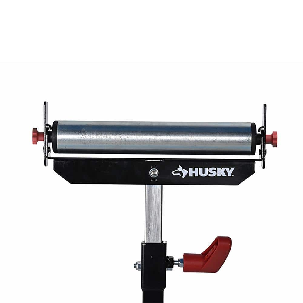 Husky 23 in. to 43 in. Stationary Steel Roller Stand with Edge Guide (4)