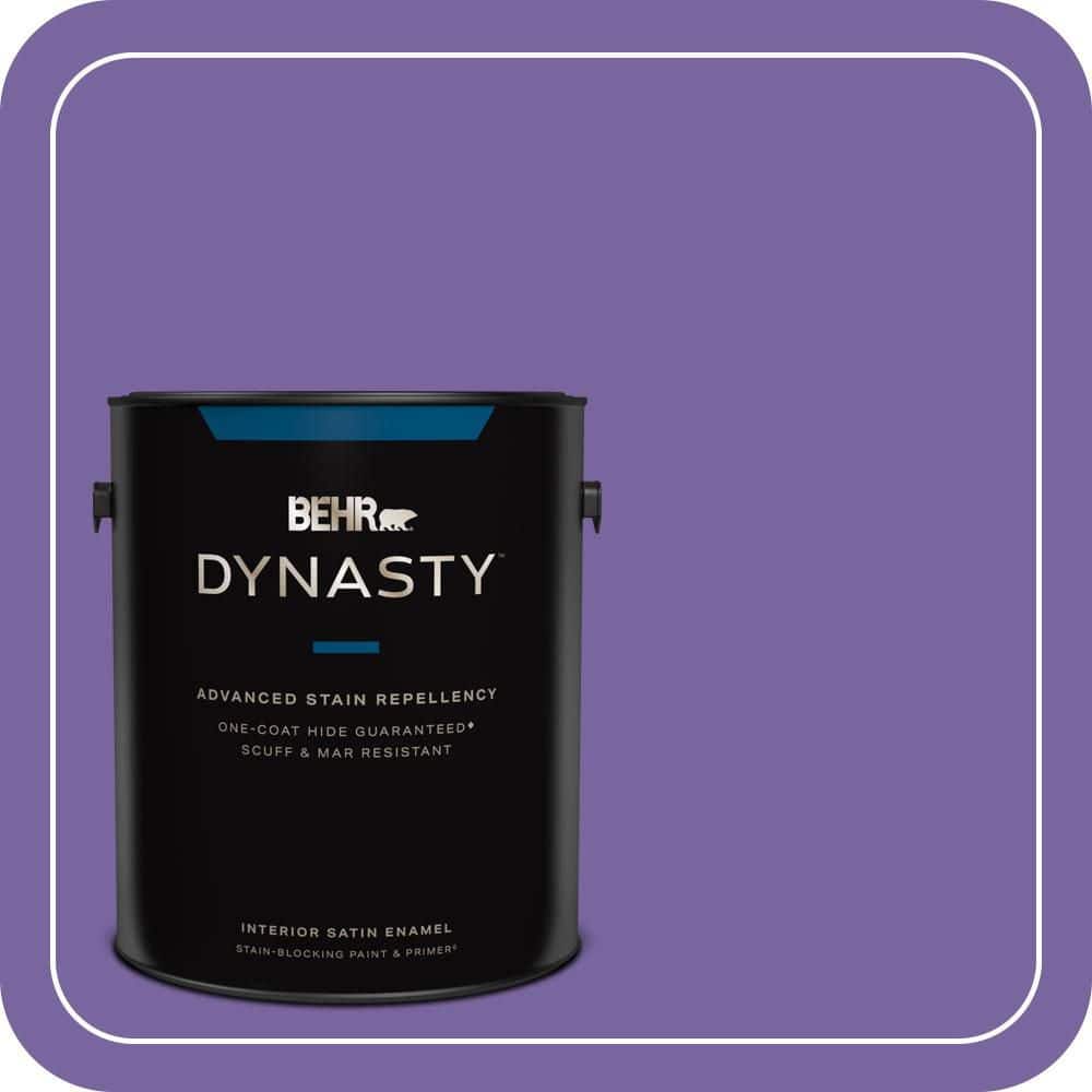 BEHR DYNASTY 1 gal. #PPU16-03 Purple Paradise Satin Enamel Interior Stain-Blocking Paint & Primer