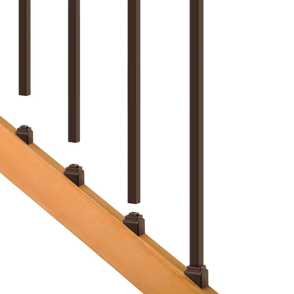 Deckorators 32 in. Black Square Baluster Stair Adapters (2)