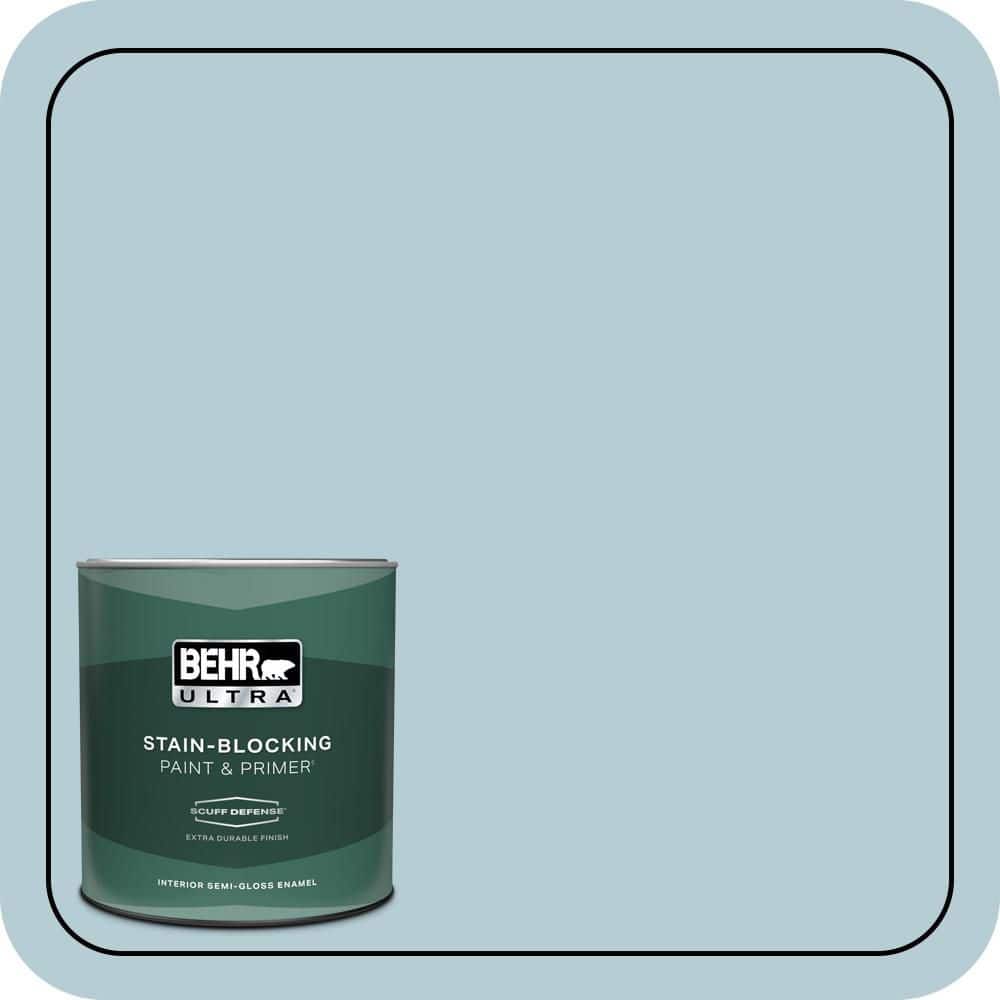 BEHR ULTRA 1 qt. #530E-3 Sonata Extra Durable Semi-Gloss Enamel Interior Paint & Primer