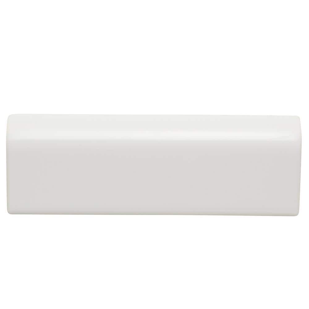 Daltile Restore Bright White 2 in. x 6 in. Glazed Ceramic Mudd Bullnose Trim Tile (0.1 sq. ft./each) (2)