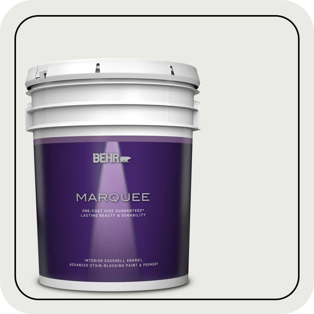 BEHR MARQUEE 5 gal. #PPU12-12 Gallery White Eggshell Enamel Interior Paint & Primer (1)