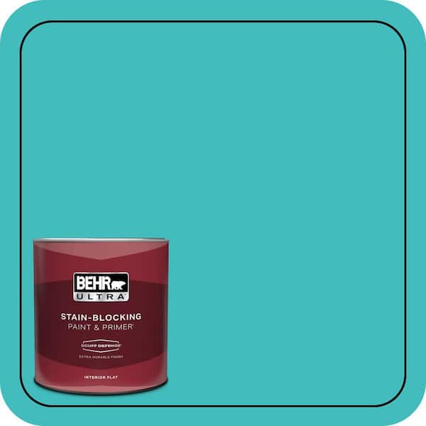 BEHR ULTRA 1 qt. #P460-4 Lagoon Rock Extra Durable Flat Interior Paint & Primer (2)