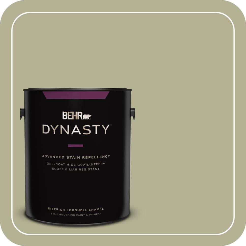 BEHR DYNASTY 1 gal. #PPU9-20 Dill Seed Eggshell Enamel Interior Stain-Blocking Paint & Primer