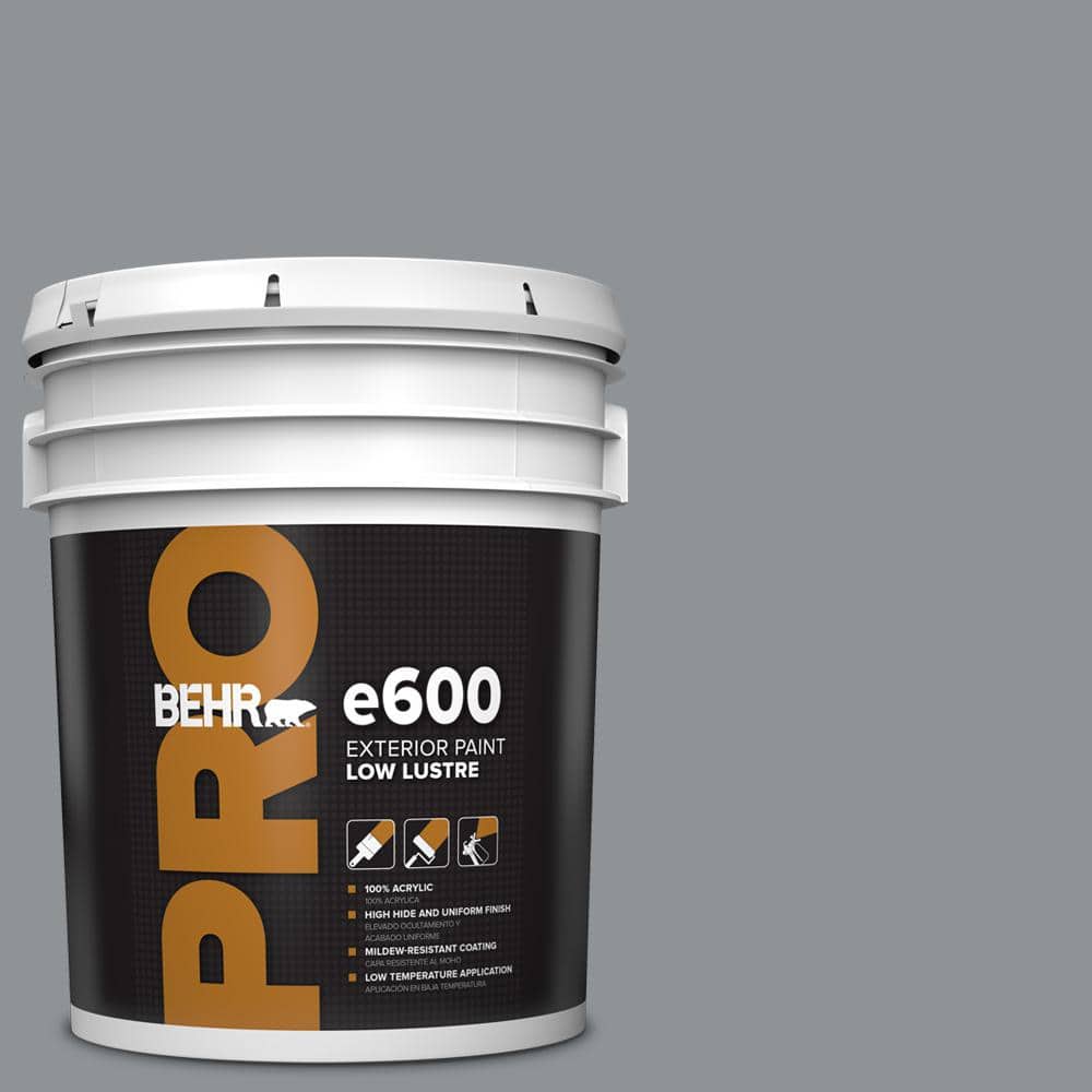 BEHR PRO 5 gal. #PPU26-05 Flint Gray Low Luster Exterior Paint