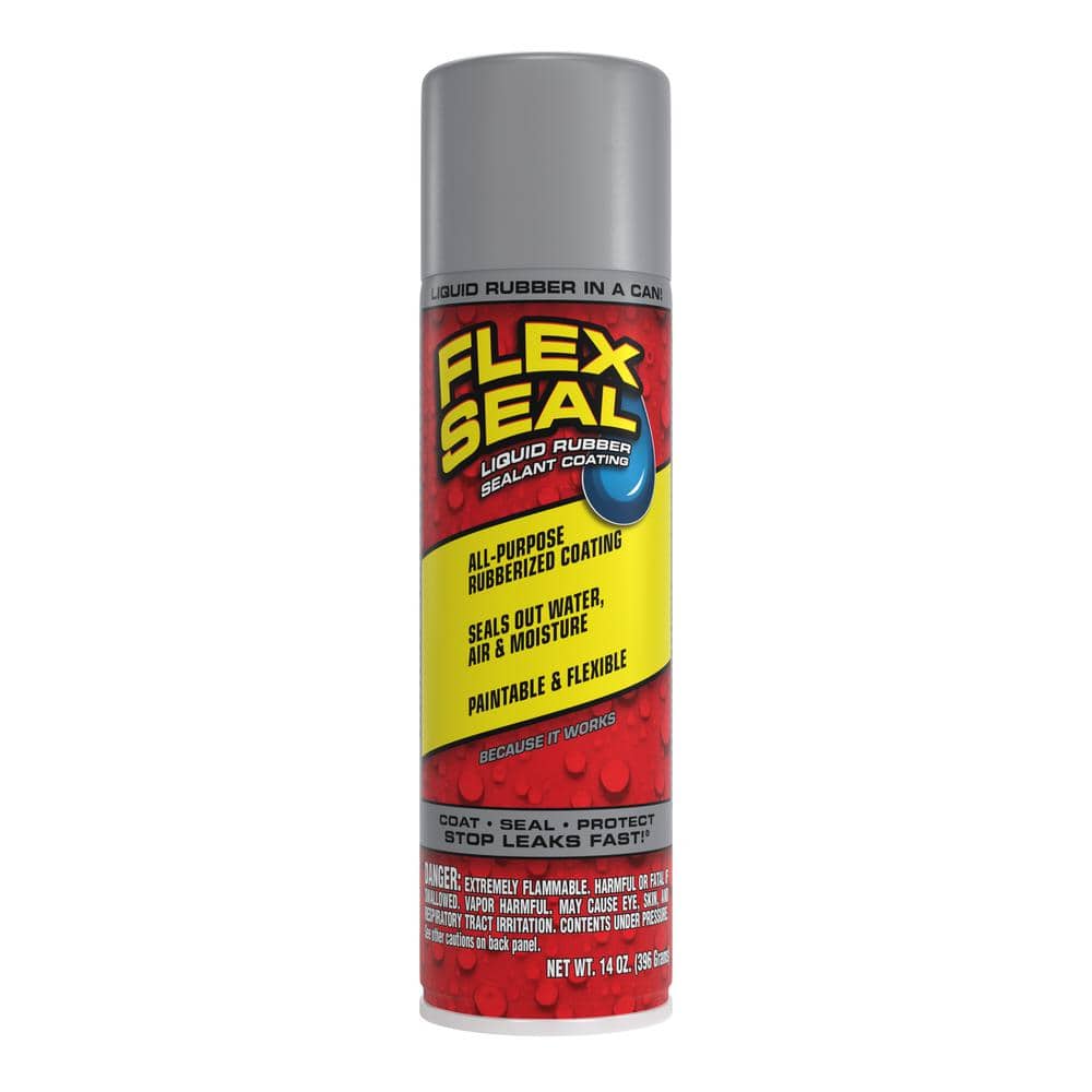 FLEX SEAL FAMILY OF PRODUCTS Flex Seal Gray 14 oz. Aerosol Liquid Rubber Sealant Coating Spray Paint