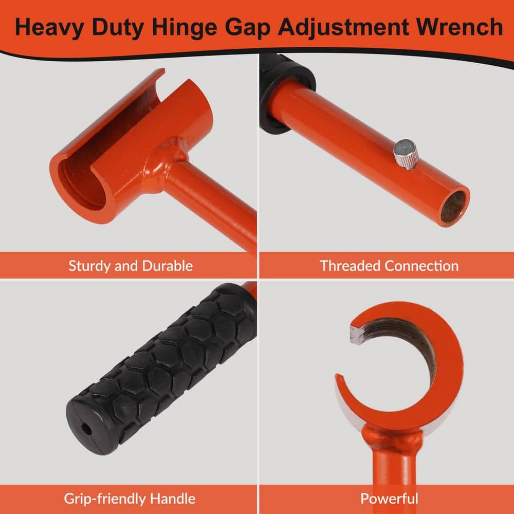Wudkey Heavy Duty Steel Door Hinge Repair Tool with Rubber Grip, Door Hinge Gap Adjusting Tool Kit for Doors and Cabinets (3)