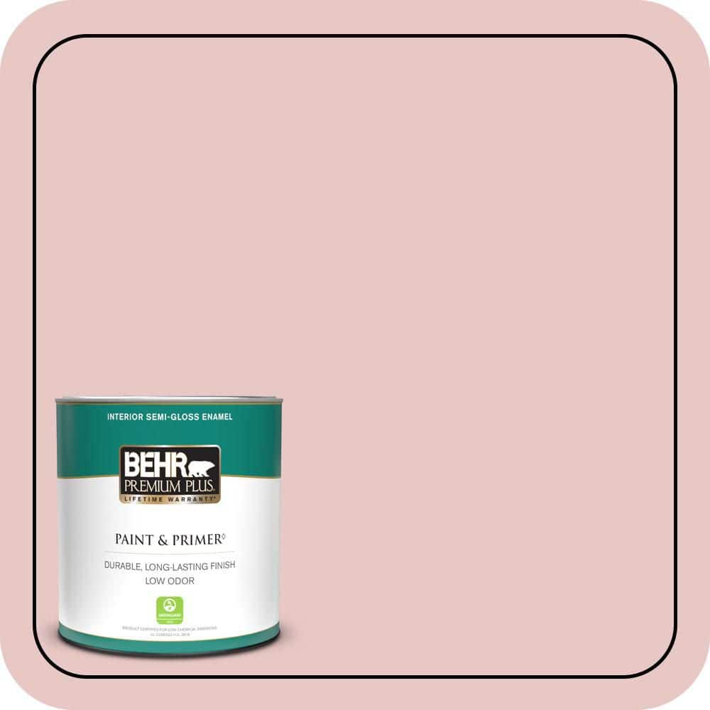 BEHR PREMIUM PLUS 1 qt. #S150-1 Cherubic Semi-Gloss Enamel Low Odor Interior Paint & Primer