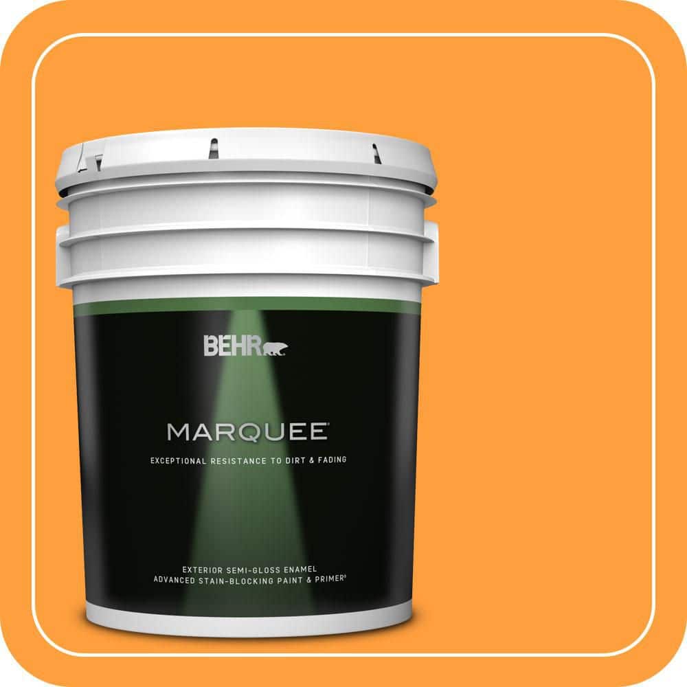 BEHR MARQUEE 5 gal. #S-G-300 Hawaiian Passion Semi-Gloss Enamel Exterior Paint & Primer