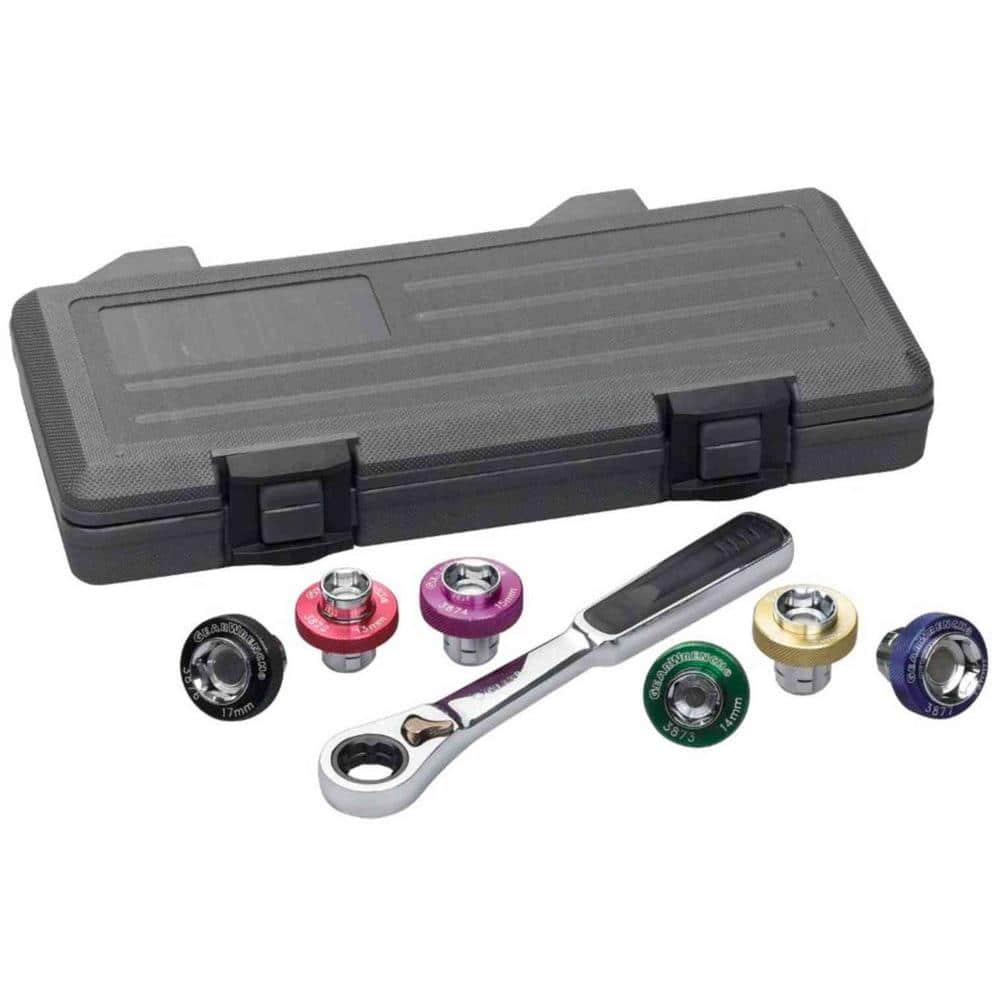 GEARWRENCH 3/8 in. Drive 6-Point Metric Magnetic Oil Drain Plug Ratchet and Socket Set (7-Piece) (1)