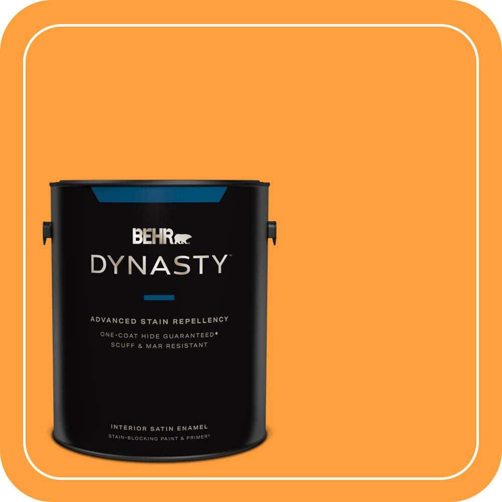 BEHR DYNASTY 1 gal. #S-G-300 Hawaiian Passion Satin Enamel Interior Stain-Blocking Paint and Primer