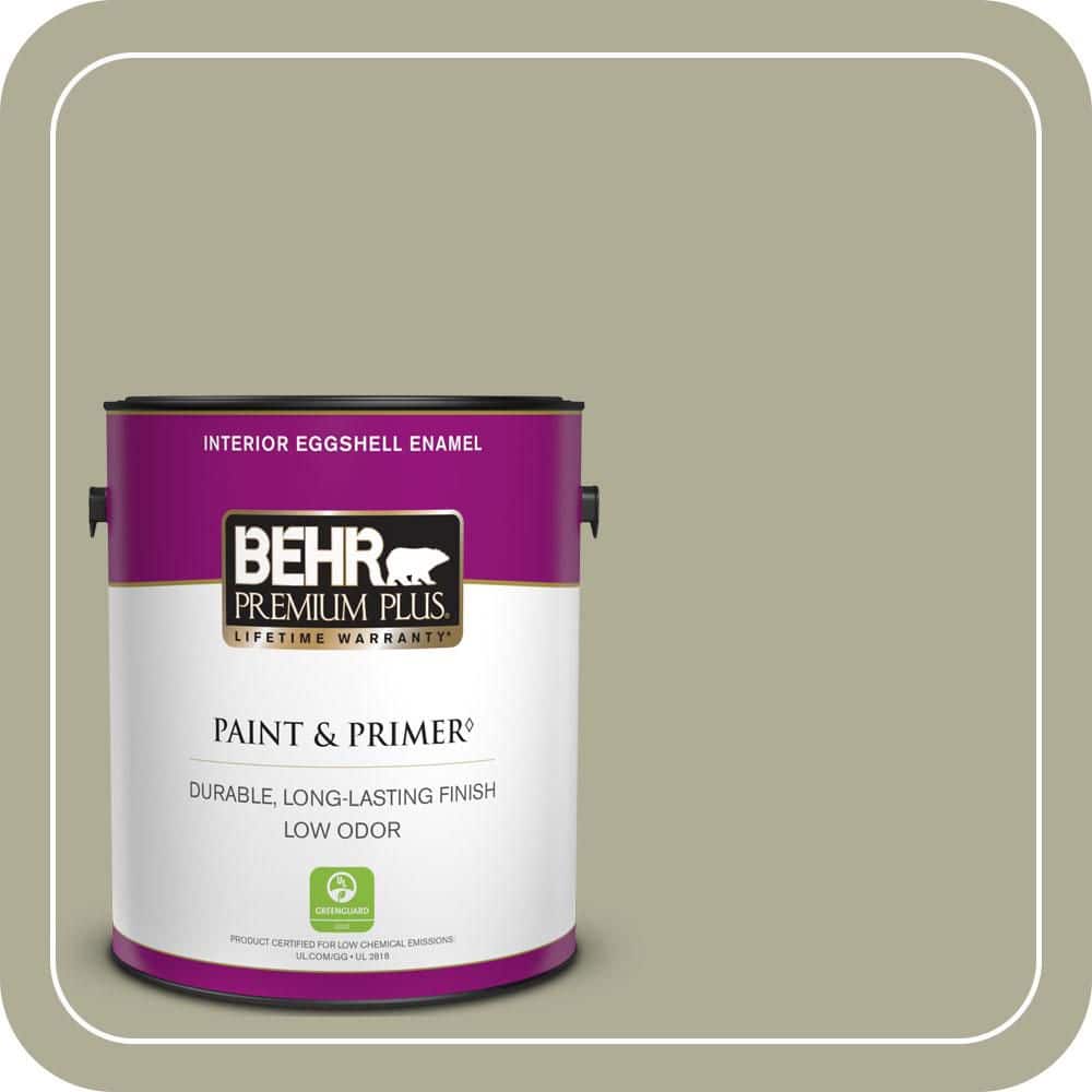 BEHR PREMIUM PLUS 1 gal. #MQ6-27 Sage Wisdom Eggshell Enamel Low Odor Interior Paint & Primer