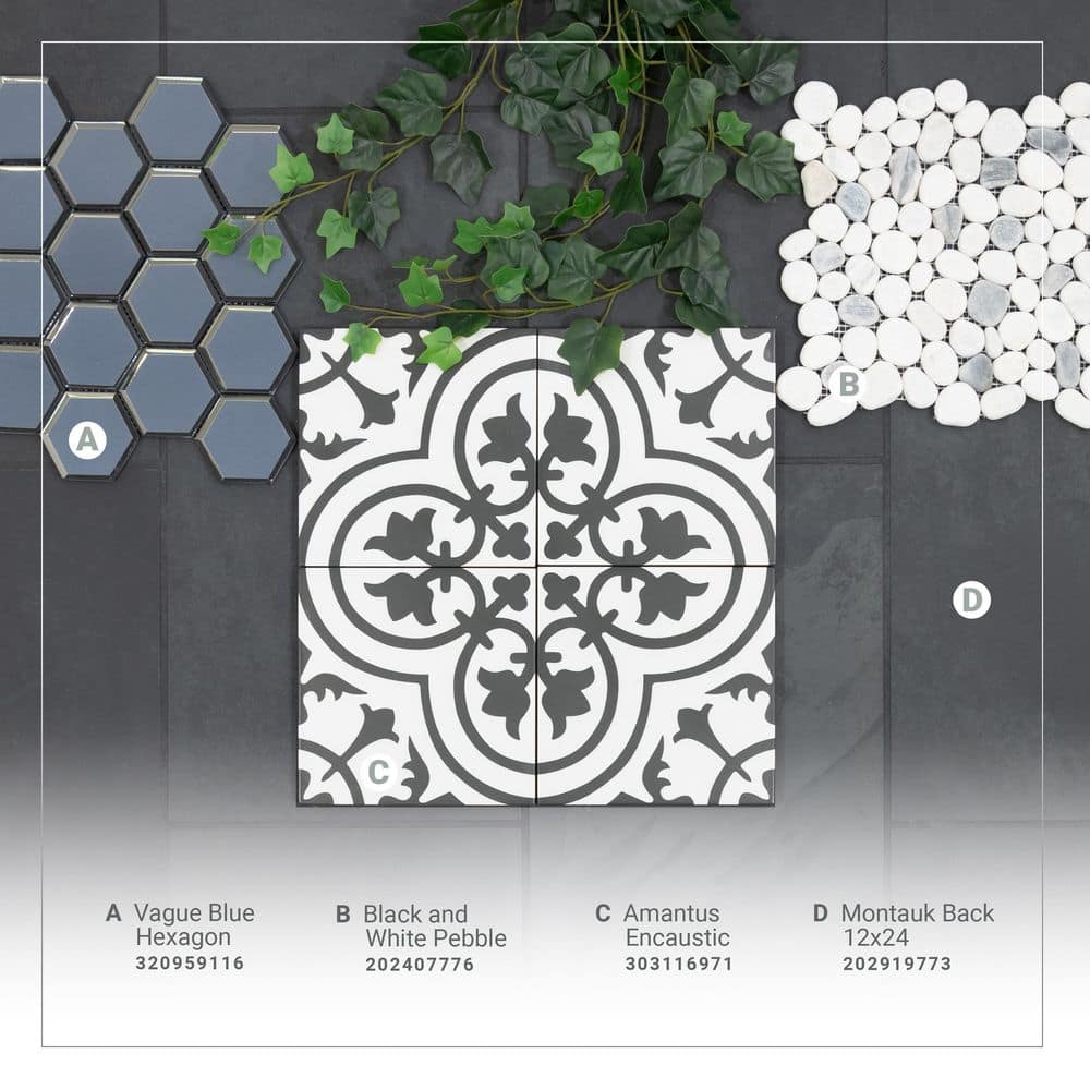 MSI Montauk Black 12 in. x 24 in. Gauged Slate Floor and Wall Tile (2 sq. ft. / Each) (4)