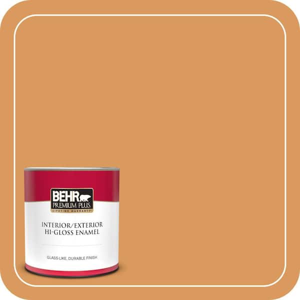 BEHR PREMIUM PLUS #M240-6 Stunning Gold Enamel Low Odor & Primer (4)