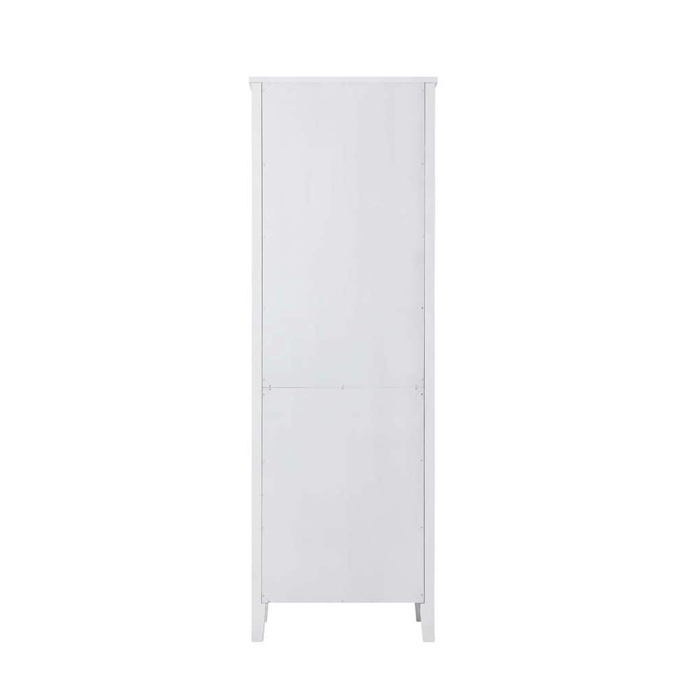 TIMELESS HOME 24 in. W x 18 in. D x 72 in. H White Freestanding Linen Cabinet (3)