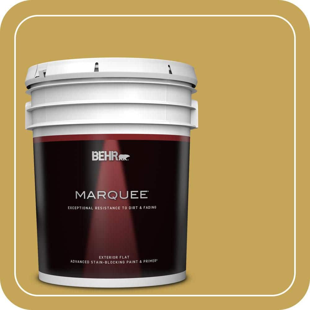 BEHR MARQUEE 5 gal. #PPU6-18 Lemongrass Flat Exterior Paint & Primer