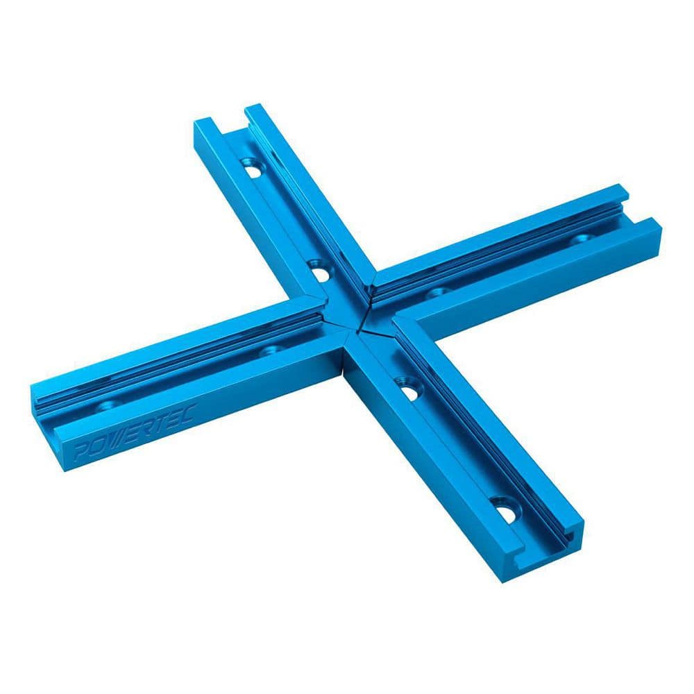 POWERTEC 3 in. T-Track Intersection Kit for Woodworking Jigs and Fixtures (1)
