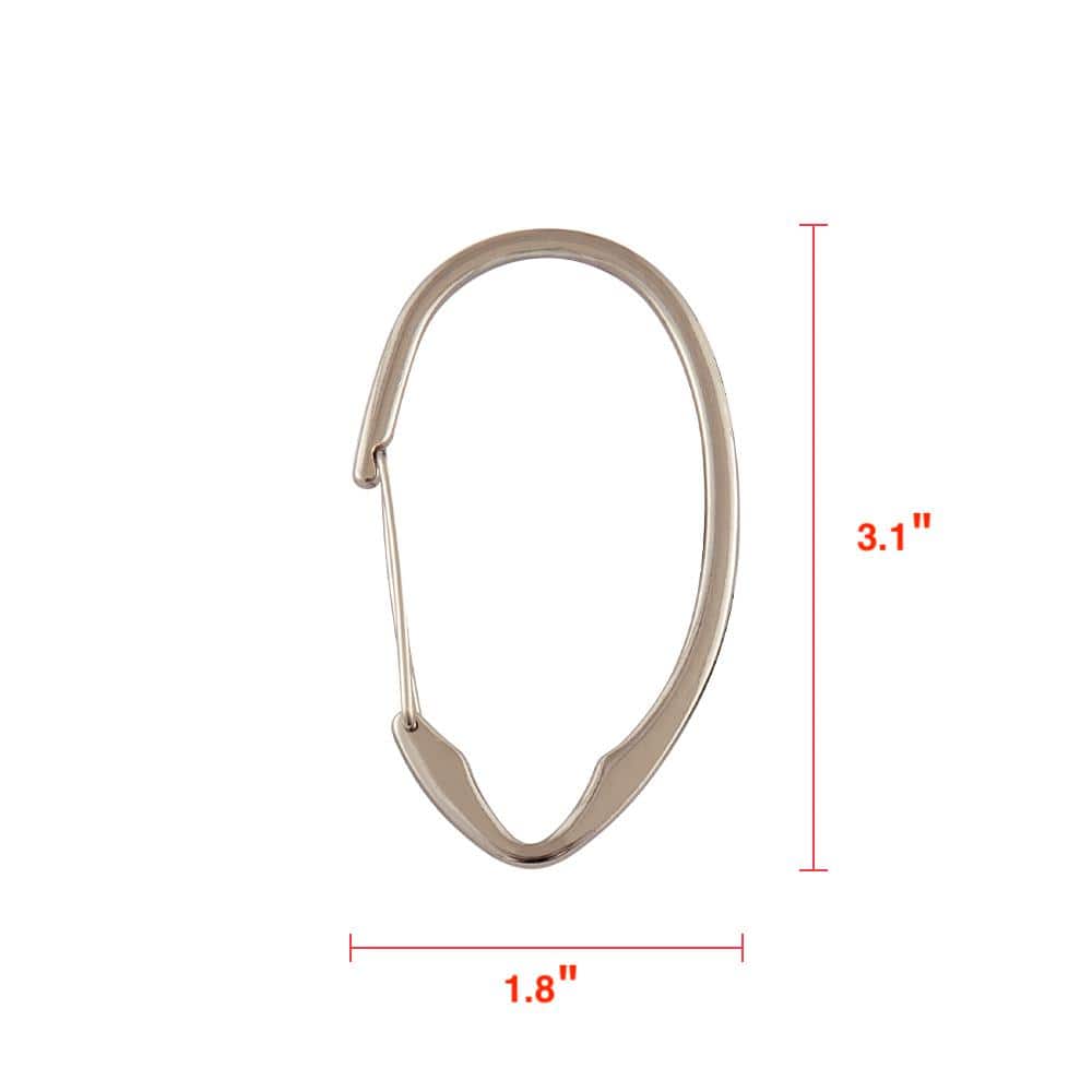Utopia Alley Shower Rings Shower Curtain Rings for Bathroom, Rustproof Zinc Shower Curtain Hooks Rings in Brushed Nickel (Set of 12) (2)