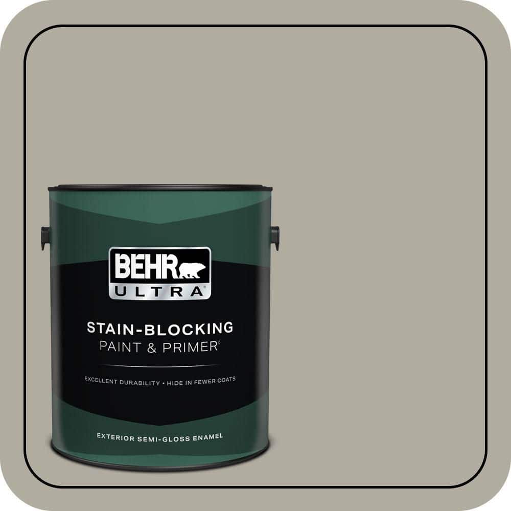 BEHR ULTRA 1 gal. #PPU25-06 Wells Gray Semi-Gloss Enamel Exterior Paint & Primer