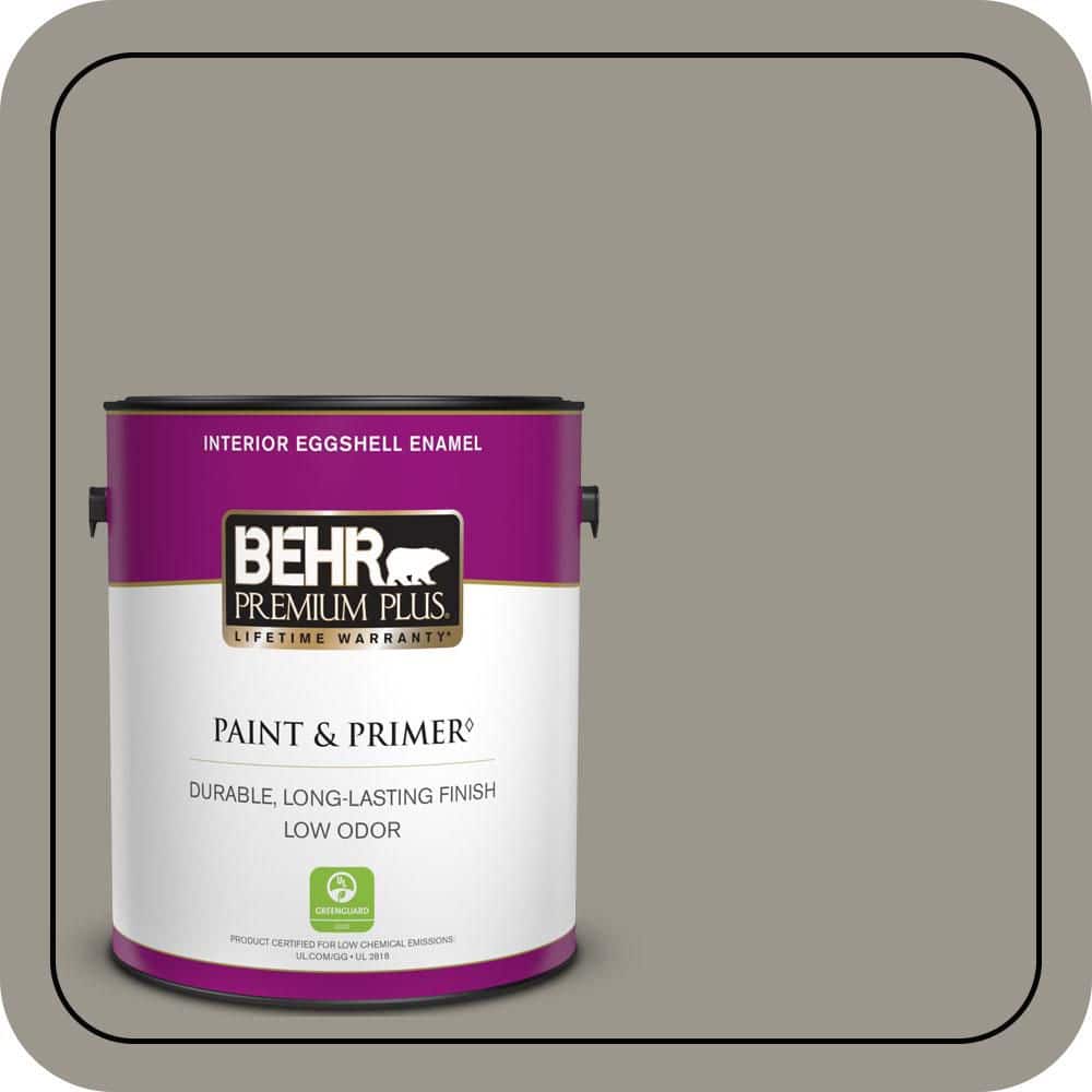 BEHR PREMIUM PLUS 1 gal. #MQ2-60 Iron Gate Eggshell Enamel Low Odor Interior Paint & Primer