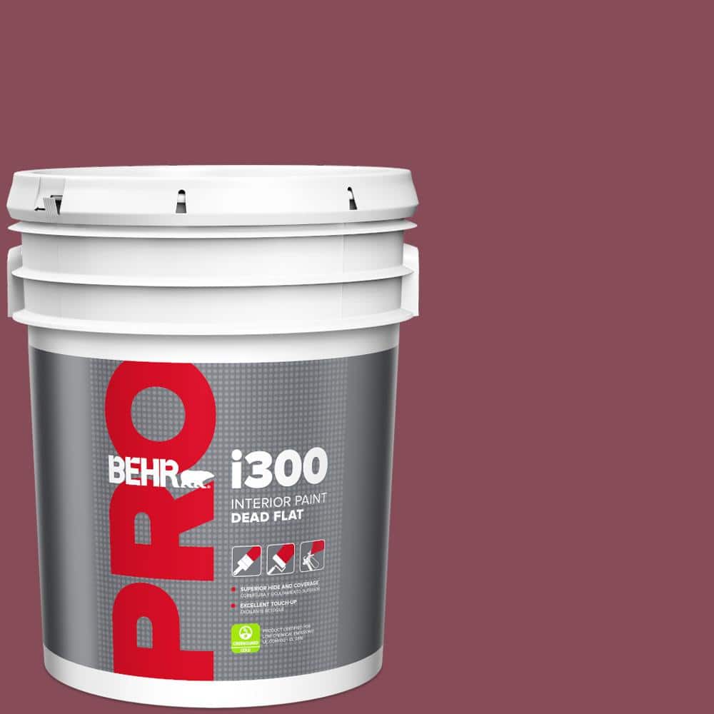 BEHR PRO 5 gal. #MQ1-02 Wine Not Dead Flat Interior Paint
