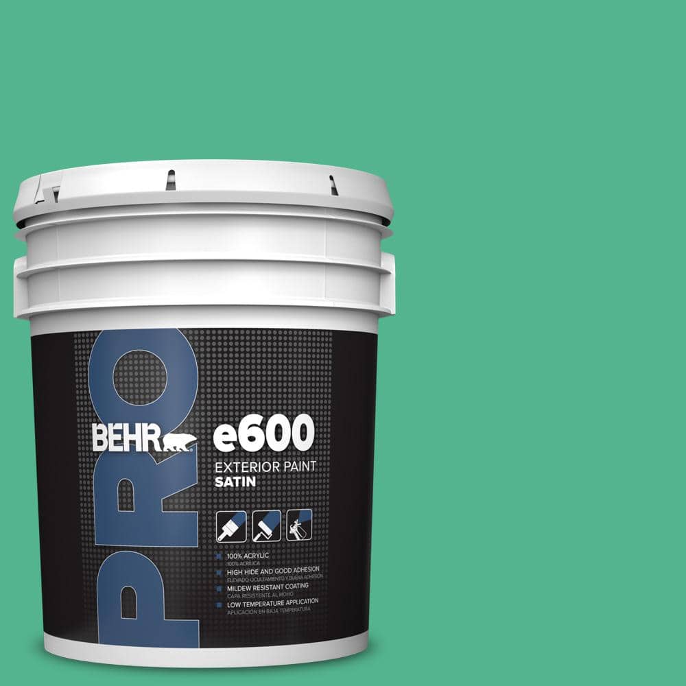 BEHR PRO 5 gal. #MQ4-16 Aruba Green Satin Exterior Paint