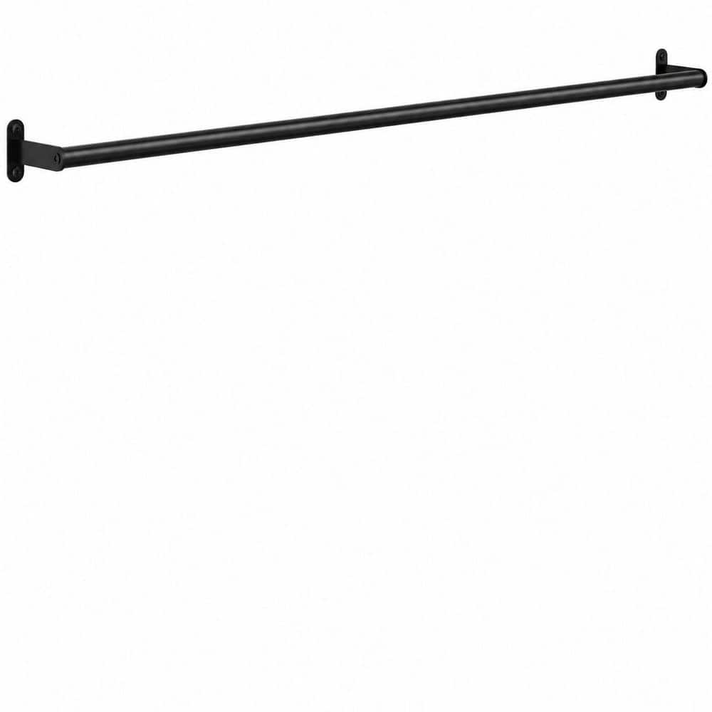 KHKFY Towel Bar 30 in Matte Black Stainless Steel Wall Mounted Bathroom Accessories Towel Rod Single Holder (1)