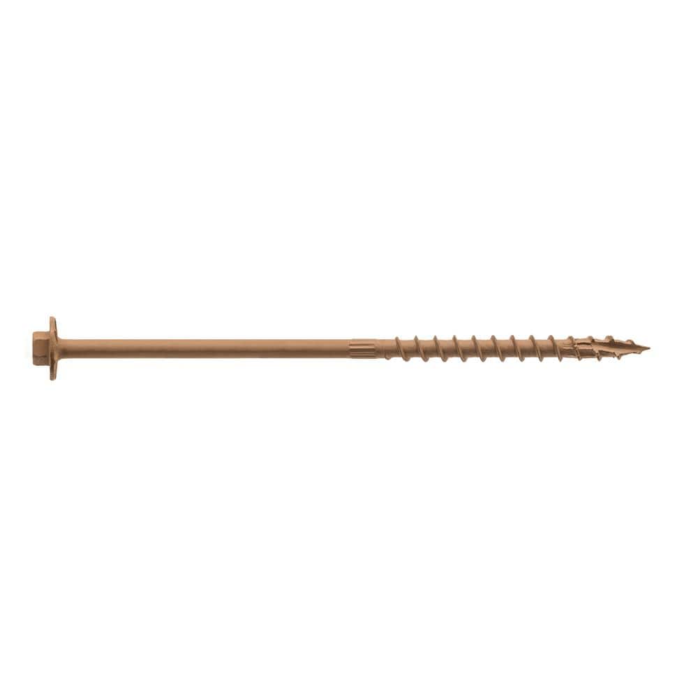 Simpson Strong-Tie 0.195 in. x 6 in. 5/16 Hex, Washer Head, Strong-Drive SDWH Timber-Hex Wood Screw, DB Coating in Tan (2)