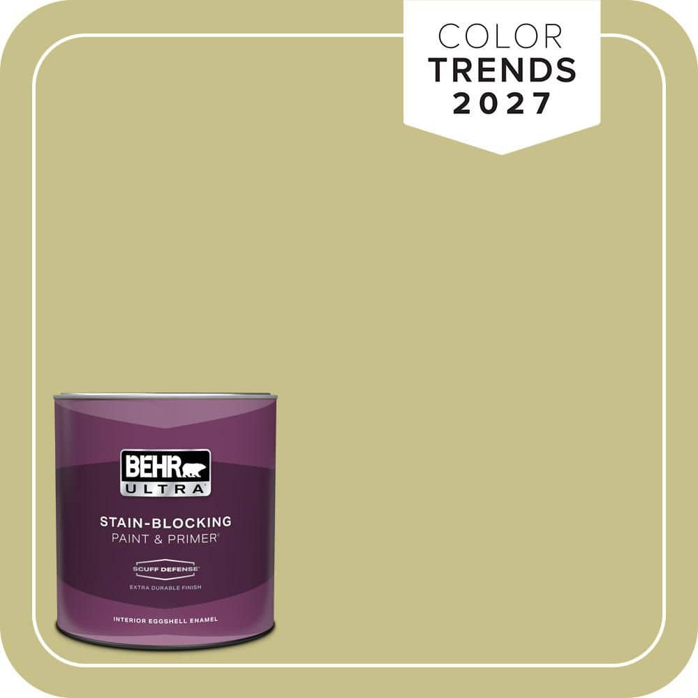 BEHR ULTRA 1 qt. #PPU9-11 Wheat Grass Extra Durable Eggshell Enamel Interior Paint & Primer