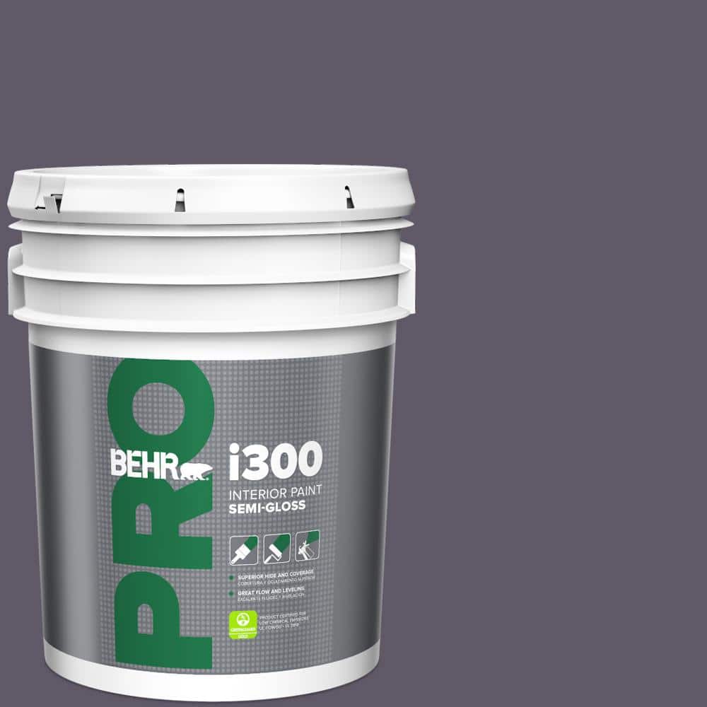 BEHR PRO 5 gal. #S570-7A Plush Purple Semi-Gloss Interior Paint
