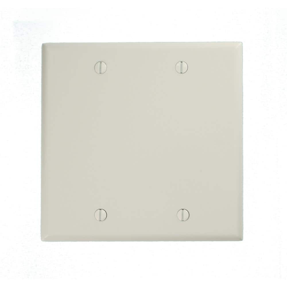 Leviton 2-Gang White Blank Plate Plastic Standard Wall Plate (1-Pack) 88025-W (2)