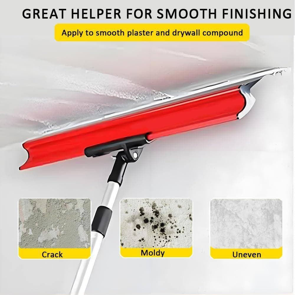 KIWDZFU 12,22,32 Stainless Steel Skimming Blade Set with 35-80 Extension Handle for Drywall Smoothing Construction (3)