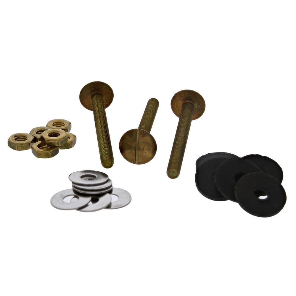 JONES STEPHENS Extra-Heavy Solid Brass Tank to Bowl 3-Bolt Set