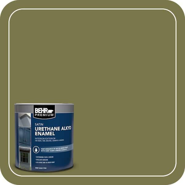 BEHR PREMIUM 1 qt. #S340-7A Garnish Satin Enamel Urethane Alkyd Interior/Exterior Paint (2)