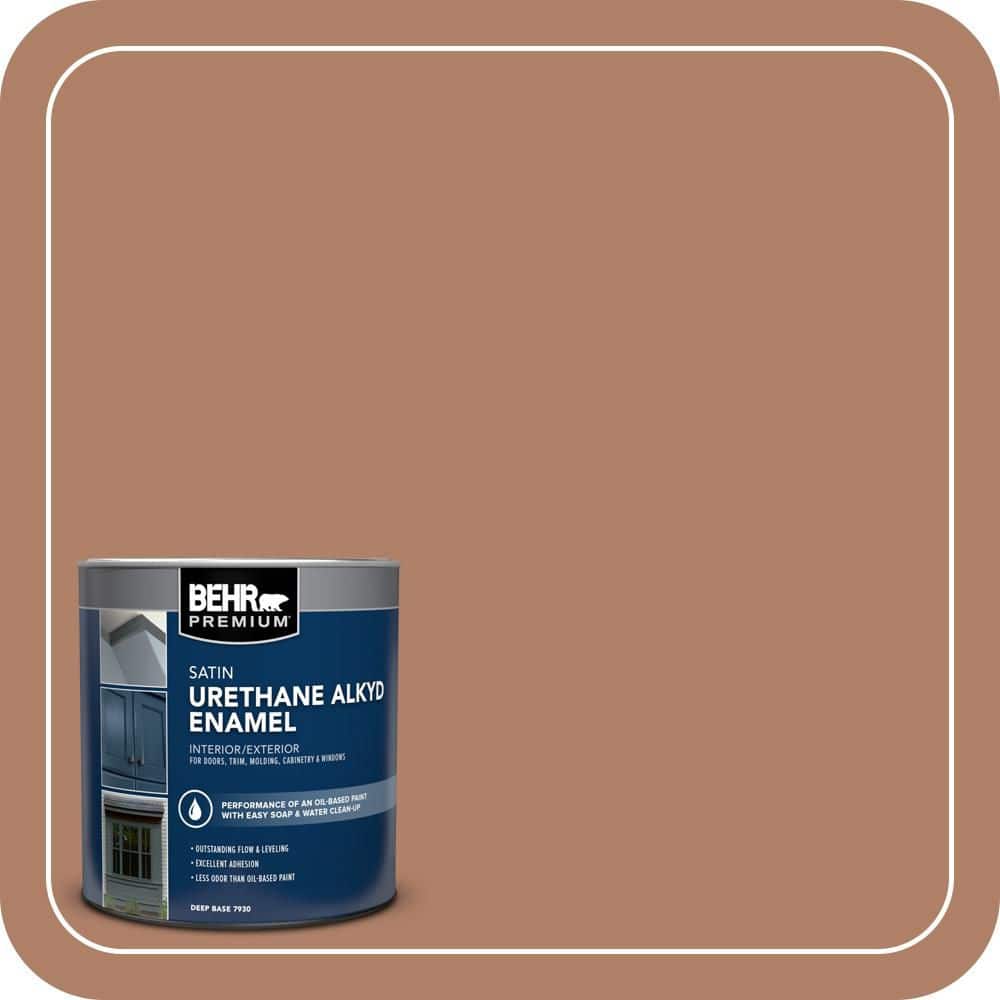 BEHR PREMIUM 1 qt. #S210-5 Cider Spice Satin Enamel Urethane Alkyd Interior/Exterior Paint
