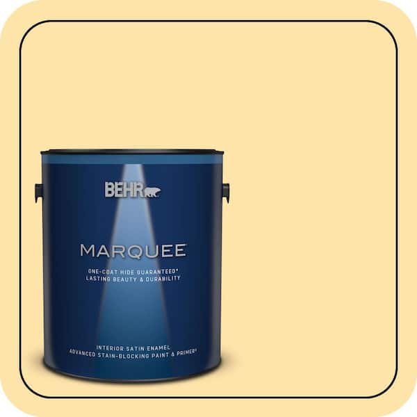 BEHR MARQUEE 1 gal. #P270-3 Sunflower Seed Satin Enamel Interior Paint & Primer (2)