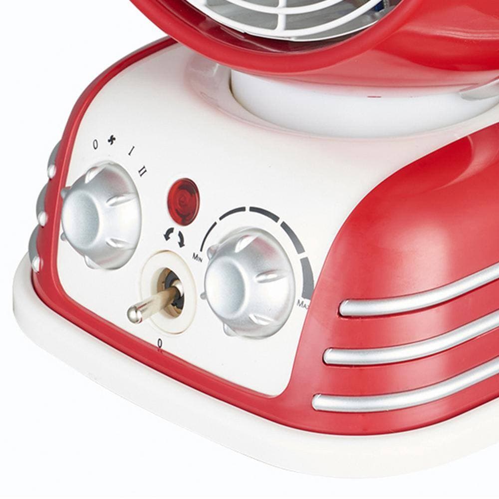 Optimus Retro Design 5200 BTU Oscillating Fan Heater Electric in Red (2)