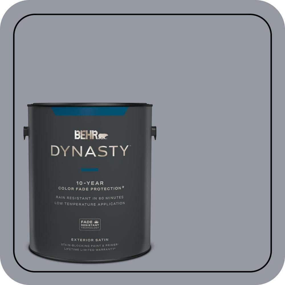 BEHR DYNASTY 1 gal. #N540-4 Silhouette Satin Enamel Exterior Stain-Blocking Paint & Primer