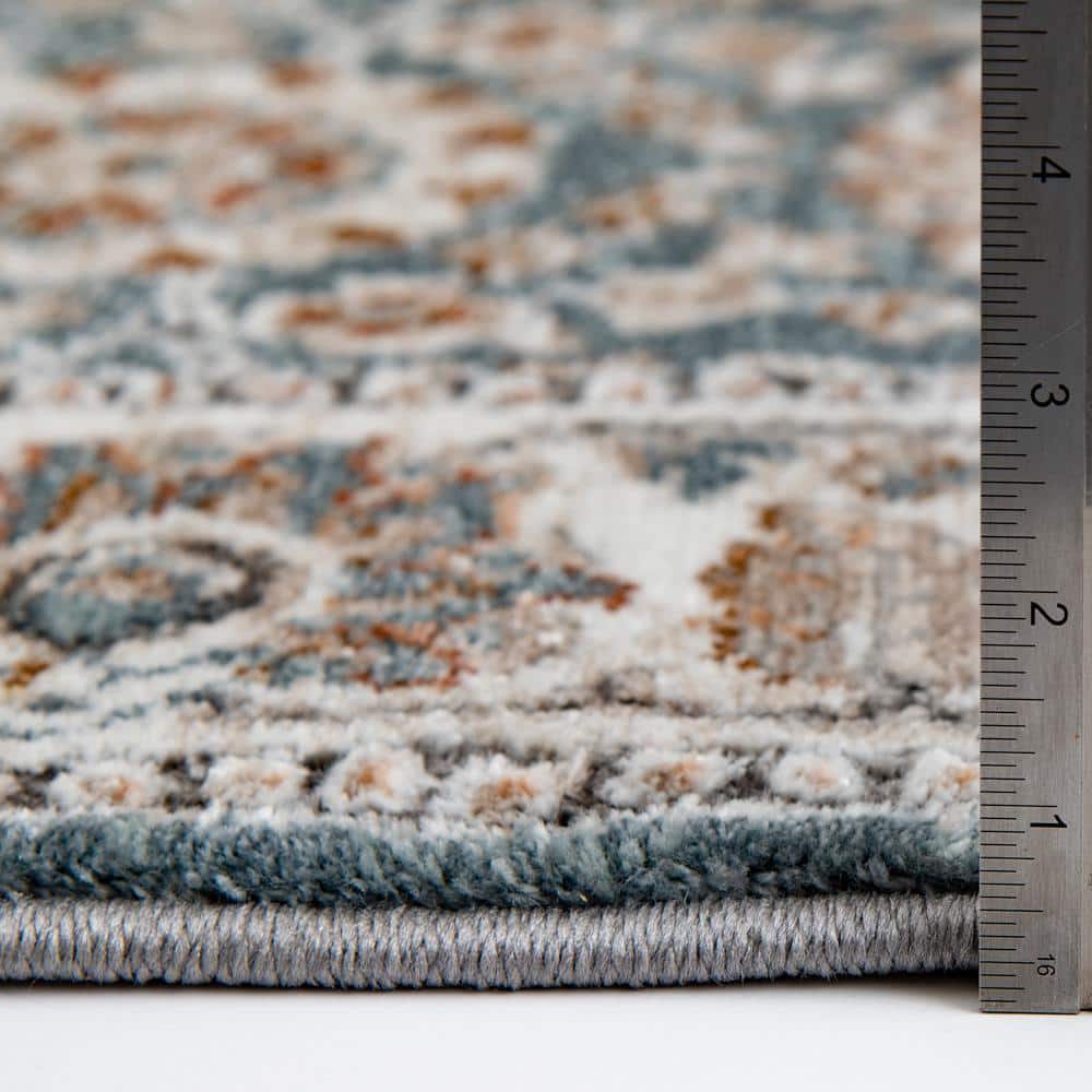 Home Decorators Collection Reynell Light Blue 6 ft. x 9 ft. ft. Floral Traditional Area Rug (4)