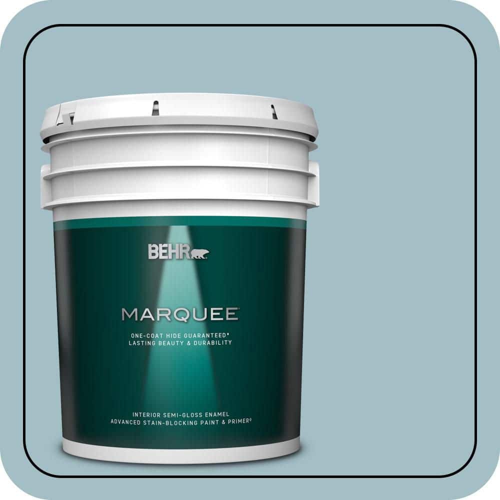 BEHR MARQUEE 5 gal. #PPU13-11 Clear Vista One-Coat Hide Semi-Gloss Enamel Interior Paint & Primer