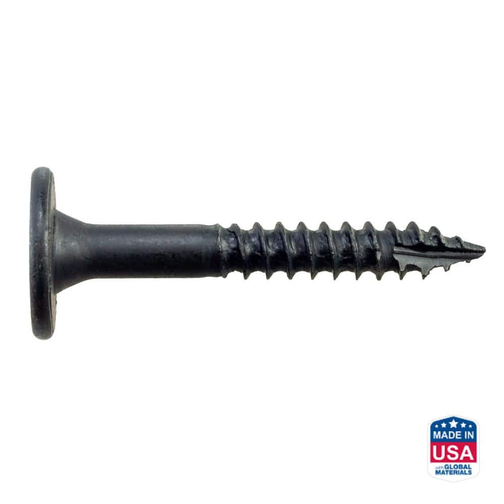 Simpson Strong-Tie Outdoor Accents 0.250 in. x 2 in. T40 6-Lobe, Low Profile Head, Black Structural Wood Screw (50-Pack) (1)