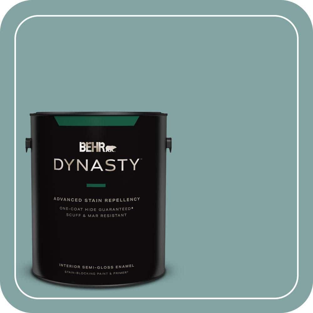 BEHR DYNASTY 1 gal. #MQ6-07 Schooner One-Coat Hide Semi-Gloss Enamel Interior Stain-Blocking Paint & Primer