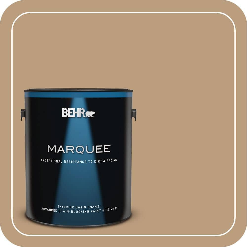 BEHR MARQUEE 1 gal. #PPH-11 Cardboard Color Satin Enamel Exterior Paint & Primer (1)